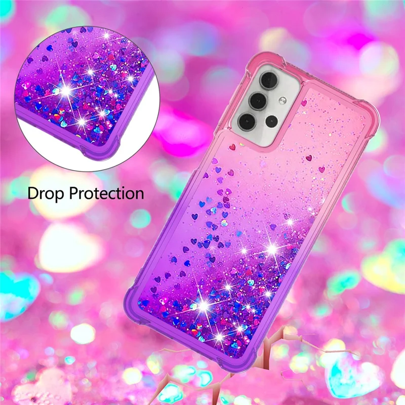Capa de Casca de TPU para Samsung Galaxy A32 5G/M32 5G - Rosa/Roxo