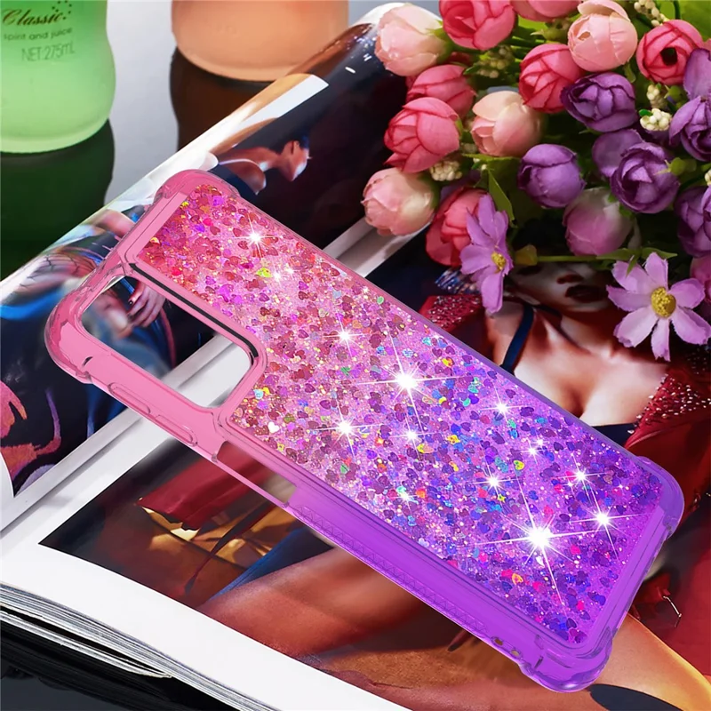 Capa de Casca de TPU para Samsung Galaxy A32 5G/M32 5G - Rosa/Roxo