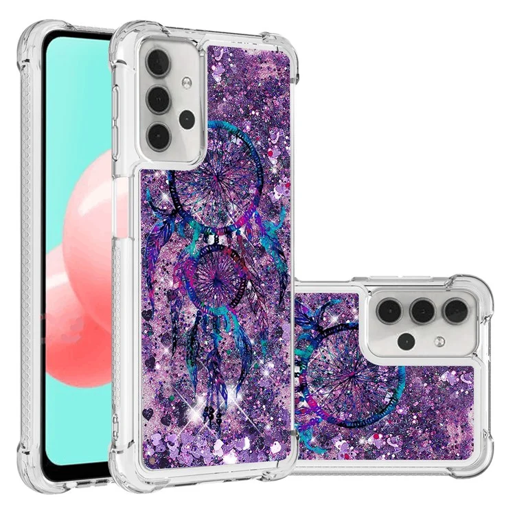 Patterned Quicksand Shockproof TPU Case for Samsung Galaxy A32 5G/M32 5G - Wind Chime