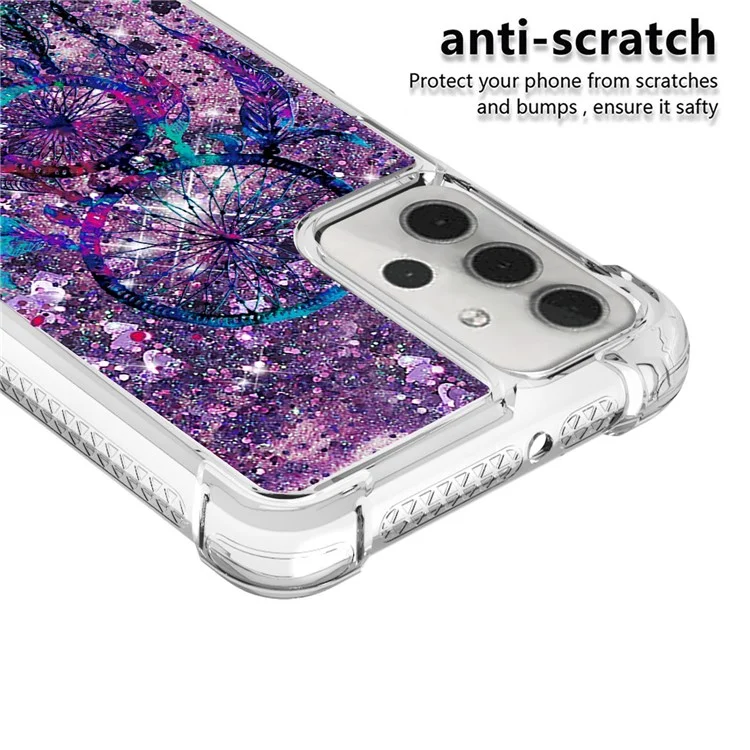 Patterned Quicksand Shockproof TPU Case for Samsung Galaxy A32 5G/M32 5G - Wind Chime