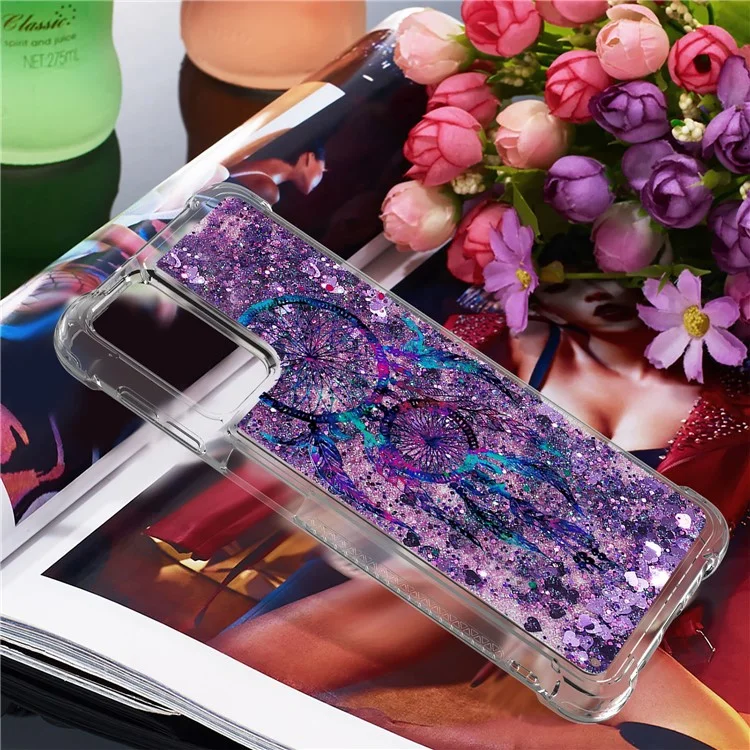 Patterned Quicksand Shockproof TPU Case for Samsung Galaxy A32 5G/M32 5G - Wind Chime