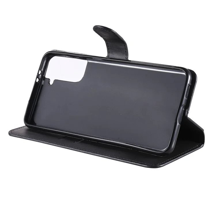 Portefeuille Stand Flip Leather Case Pour Samsung Galaxy S21 + 5G - le Noir