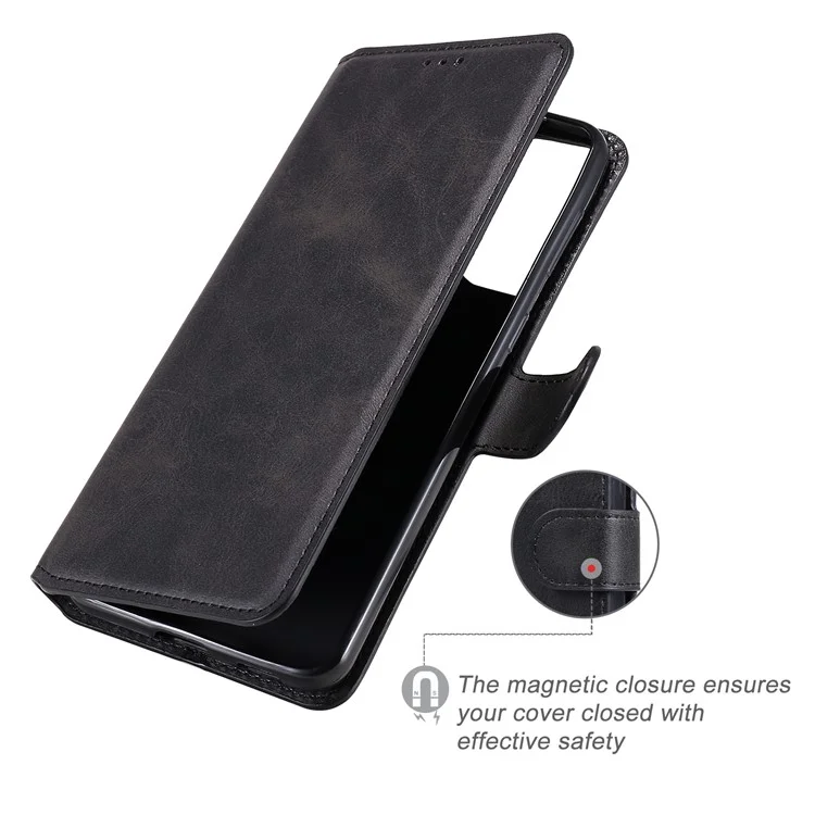 Portefeuille Stand Flip Leather Case Pour Samsung Galaxy S21 + 5G - le Noir