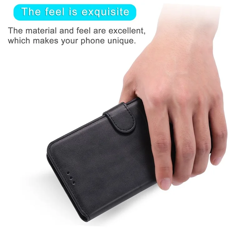 Étui de téléphone portable en cuir avec support pour portefeuille classique pour Samsung Galaxy A52 4G/5G / A52s 5G - Noir