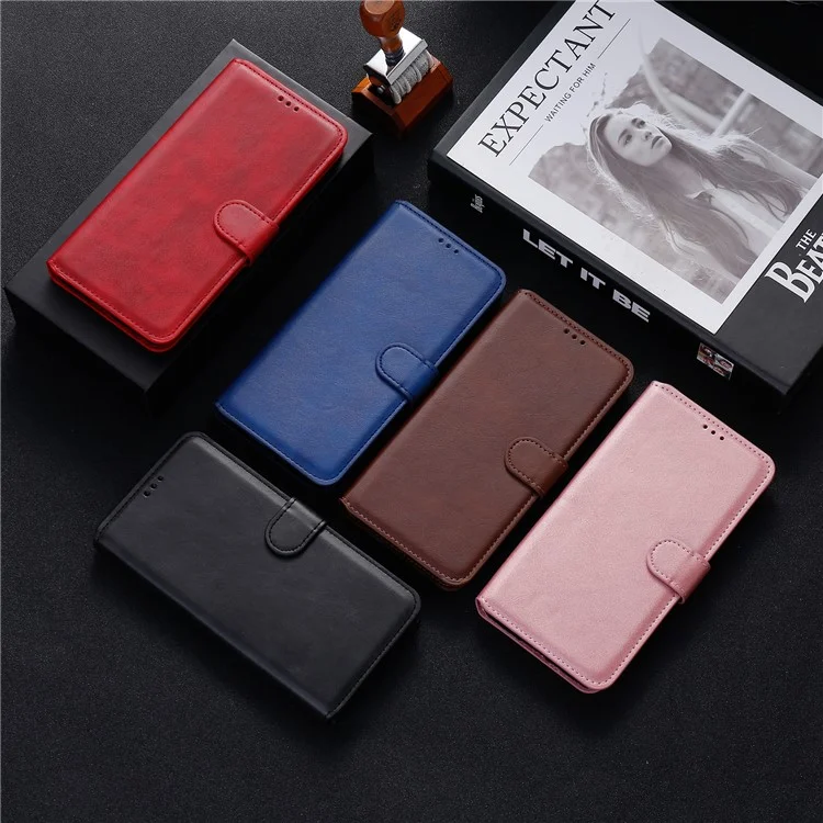 Classic Wallet Stand Flip Leather Phone Case for Samsung Galaxy A52 4G/5G / A52s 5G - Black