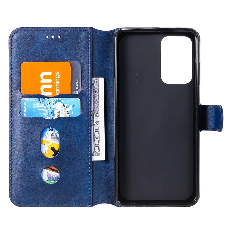 Classic Wallet Stand Flip Leather Phone Case for Samsung Galaxy A52 4G/5G / A52s 5G - Blue