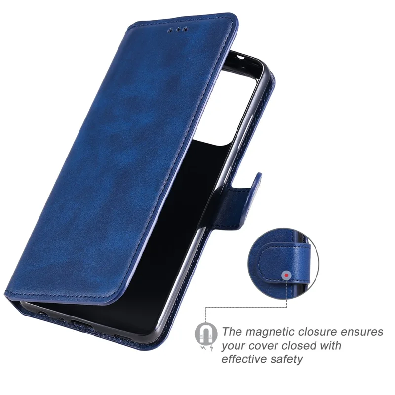 Classic Wallet Stand Flip Leather Phone Case for Samsung Galaxy A52 4G/5G / A52s 5G - Blue