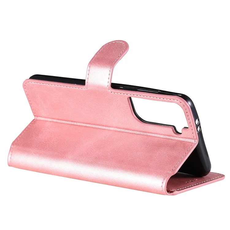 Custodia Per Telefoni in Pelle di Portata a Portata di Portata Per Samsung Galaxy S21 4G/5G - Oro Rosa