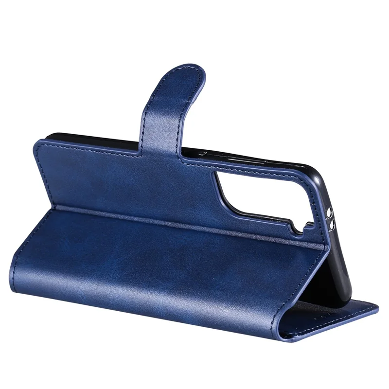 Wallet Stand Flip Leather Phone Case for Samsung Galaxy S21 4G/5G - Blue