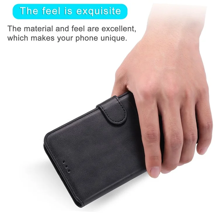 Wallet Leather Stand Cell Phone Case for Samsung Galaxy S21 Ultra 5G - Black