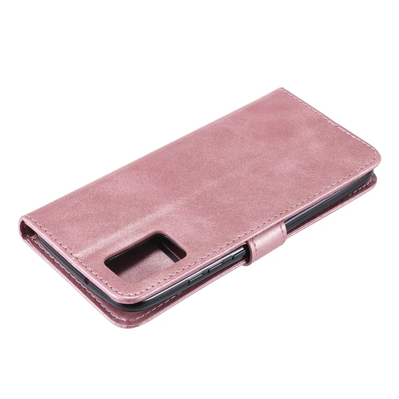 Zipper Pocket Leather Wallet Stand Case for Samsung Galaxy A02s (164.2mm) - Rose Gold
