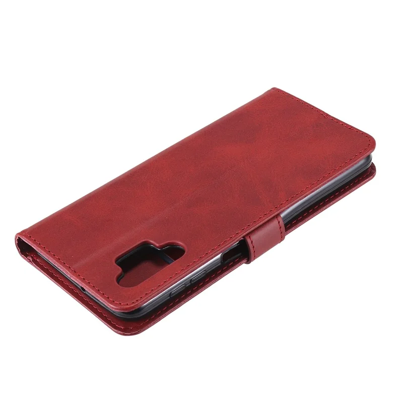 Zipper Pocket Wallet Leather Stand Case for Samsung Galaxy A32 5G/M32 5G Cover - Red