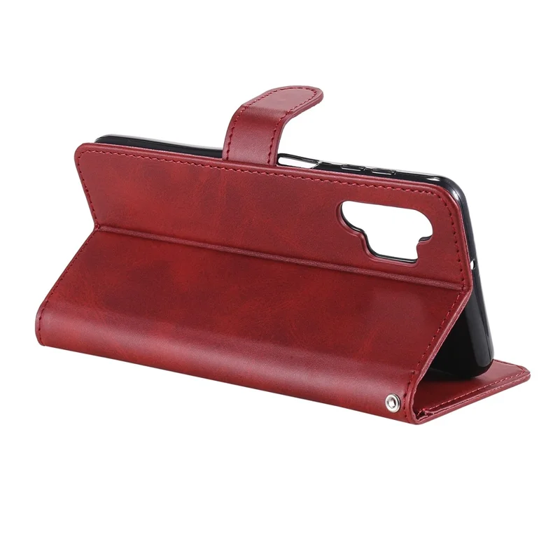 Zipper Pocket Wallet Leather Stand Case for Samsung Galaxy A32 5G/M32 5G Cover - Red