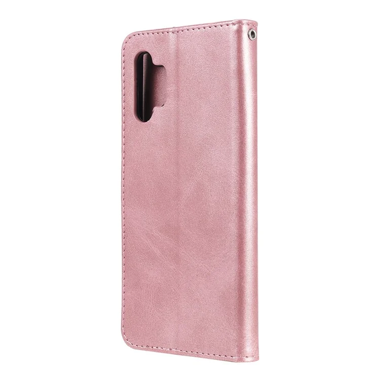Reißverschluss-Taschenbörse Leder Ständer Hülle für Samsung Galaxy A32 5G/M32 5G Cover - Roségold