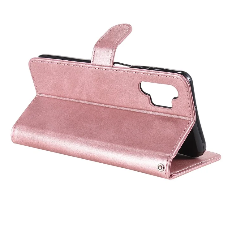Reißverschluss-Taschenbörse Leder Ständer Hülle für Samsung Galaxy A32 5G/M32 5G Cover - Roségold