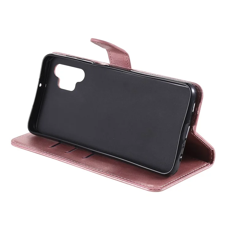 Reißverschluss-Taschenbörse Leder Ständer Hülle für Samsung Galaxy A32 5G/M32 5G Cover - Roségold