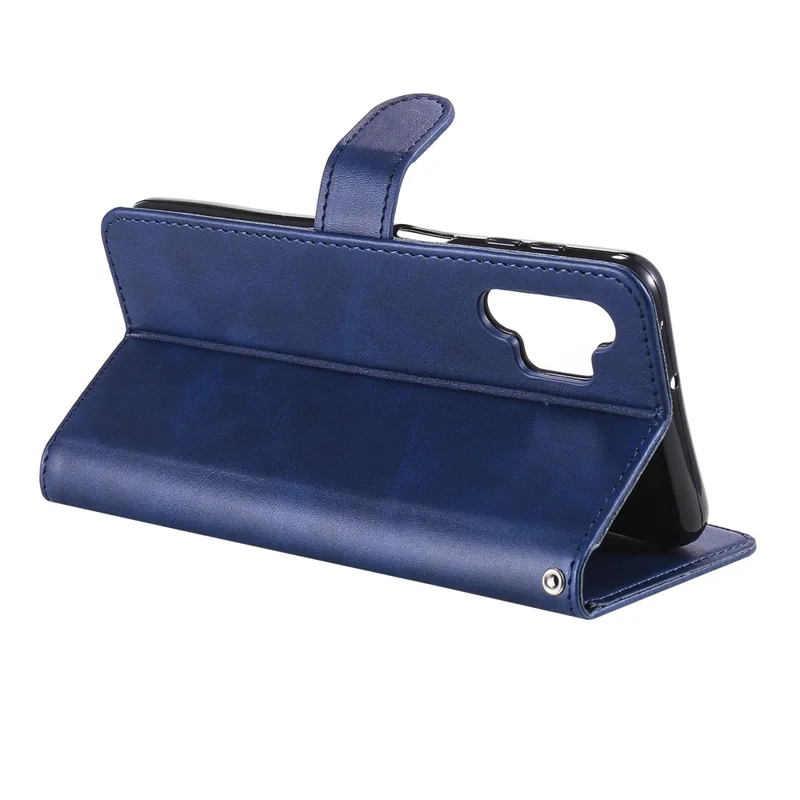 Zipper Pocket Wallet Leather Stand Case for Samsung Galaxy A32 5G/M32 5G Cover - Blue