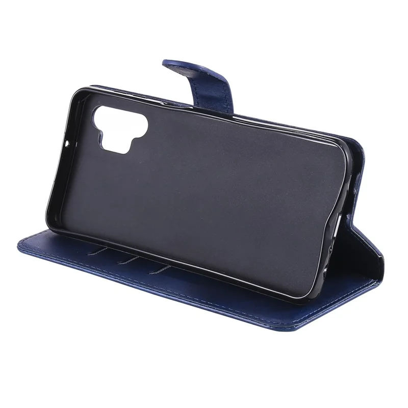 Zipper Pocket Wallet Leather Stand Case for Samsung Galaxy A32 5G/M32 5G Cover - Blue