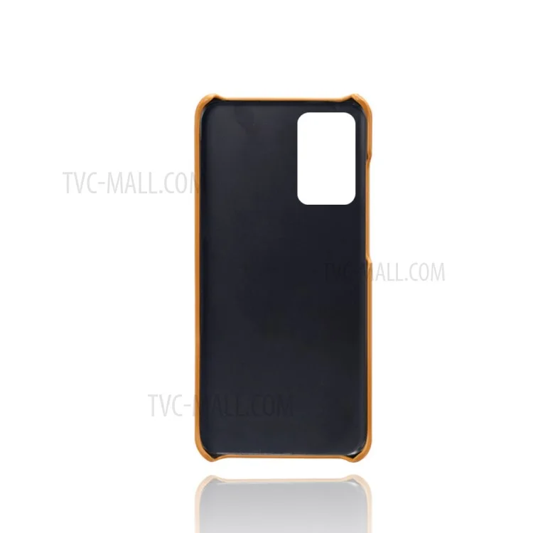KSQ PC + PU Leather Coated Case with Dual-Card Slots for Samsung Galaxy A72 5G / A72 4G - Naranja