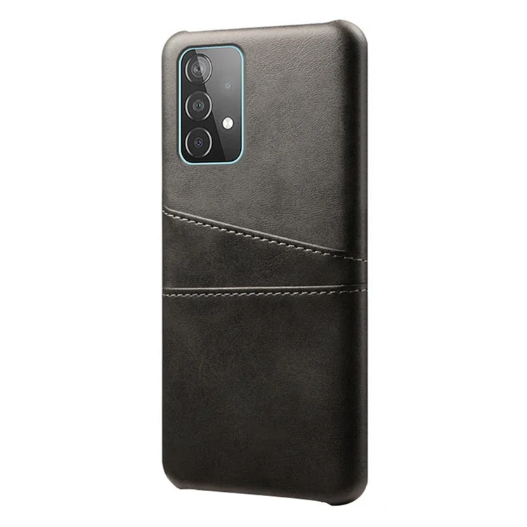 Case KSQ Pour Samsung Galaxy A52 4g / 5g / A52s 5G, Cartes Slots Design PU Leather PC PC Intérieur Absorbant de Choc - le Noir