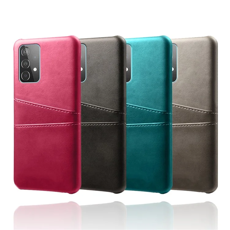 Case KSQ Pour Samsung Galaxy A52 4g / 5g / A52s 5G, Cartes Slots Design PU Leather PC PC Intérieur Absorbant de Choc - le Noir