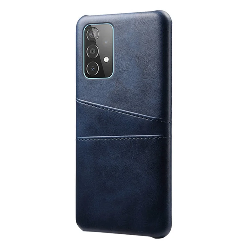 KSQ Case for Samsung Galaxy A52 4G/5G / A52s 5G, Card Slots Design PU Leather PC Inner Shock-Absorbing Cover - Blue