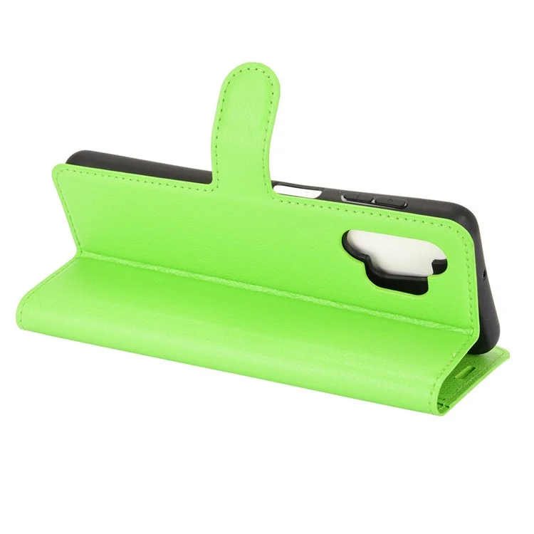 Custodia protettiva per telefono Litchi Texture Leather per Samsung Galaxy A32 5G/M32 5G - Verde