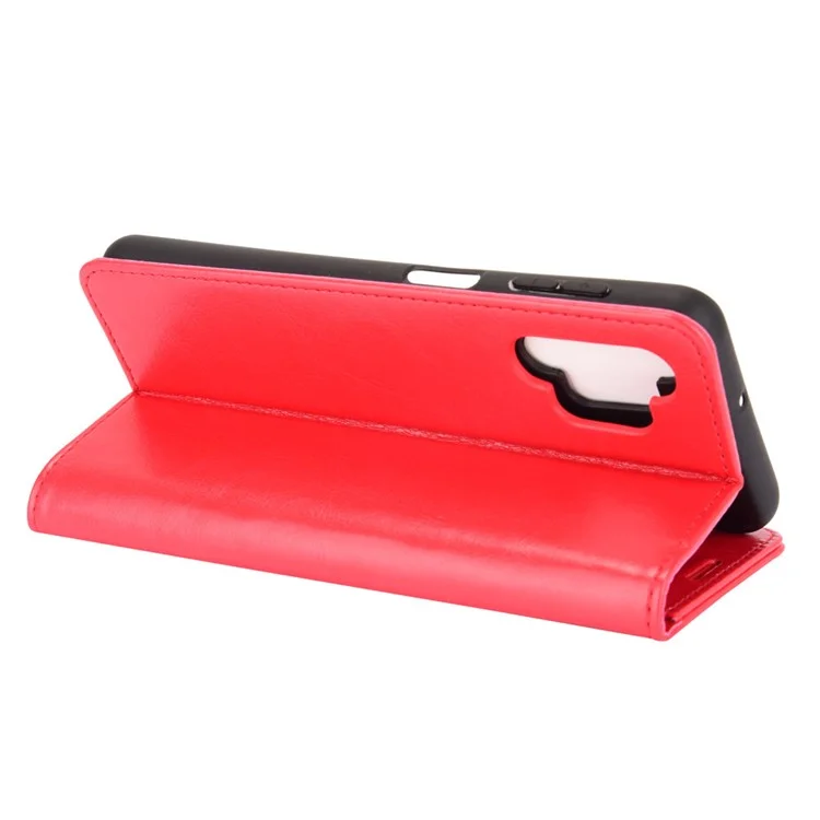 Portafoglio Design Crazy Horse Texture Custodia in Pelle con Supporto per Samsung Galaxy A32 5G/M32 5G - Rosso