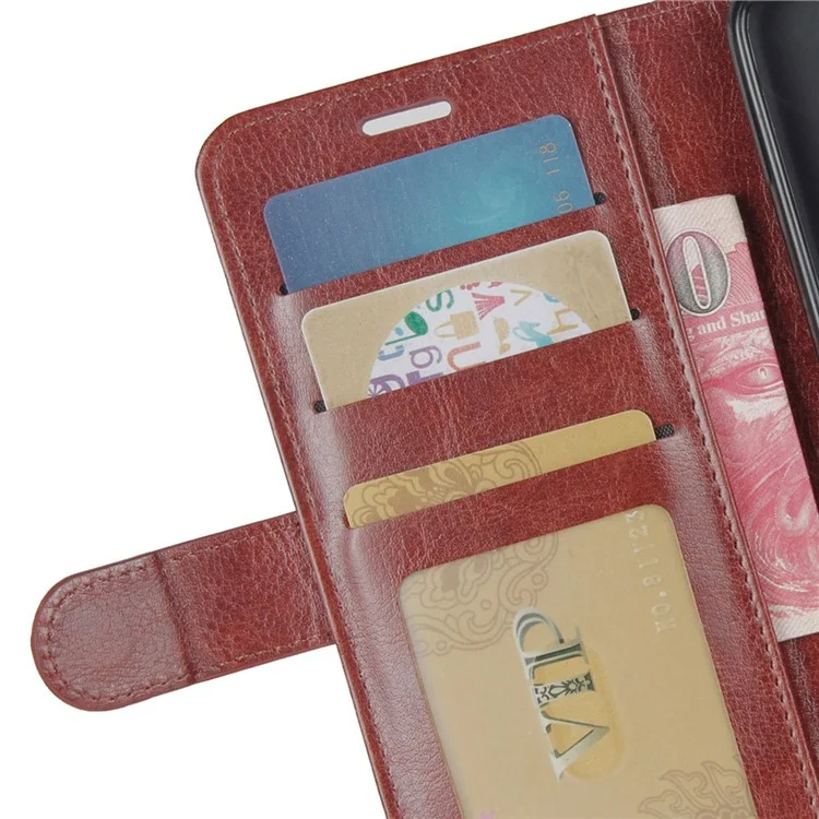 Capa de Couro Crazy Horse Textura Design Carteira para Samsung Galaxy A32 5G/M32 5G - Marrom