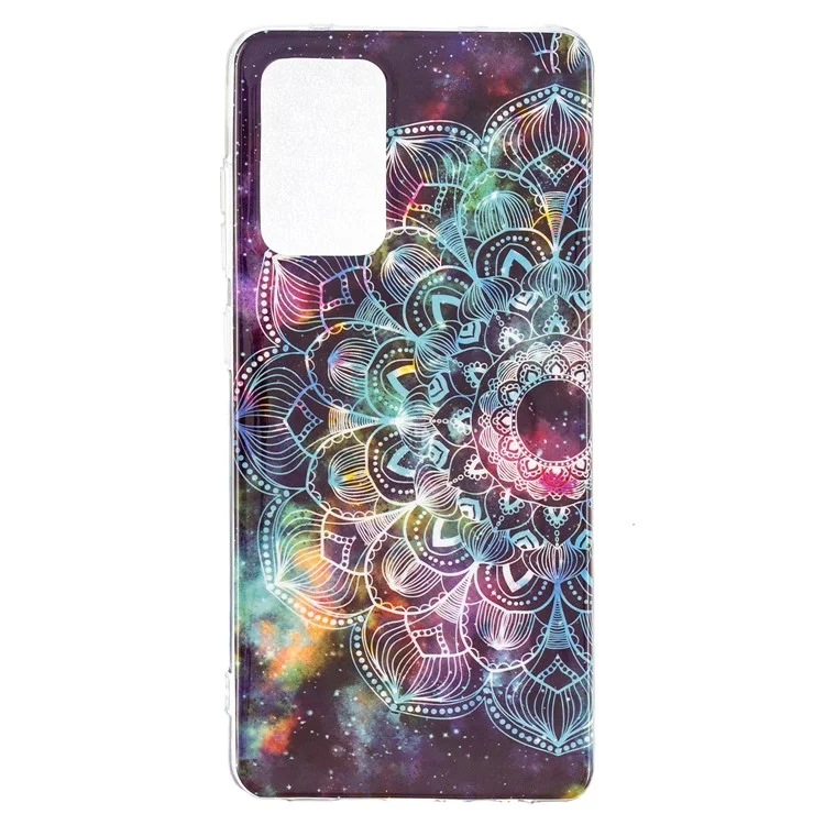 IMD Noctilucent Pattern Design Soft TPU Protector Phone Cover for Samsung Galaxy A52 4G/5G / A52s 5G - Mandala Flower