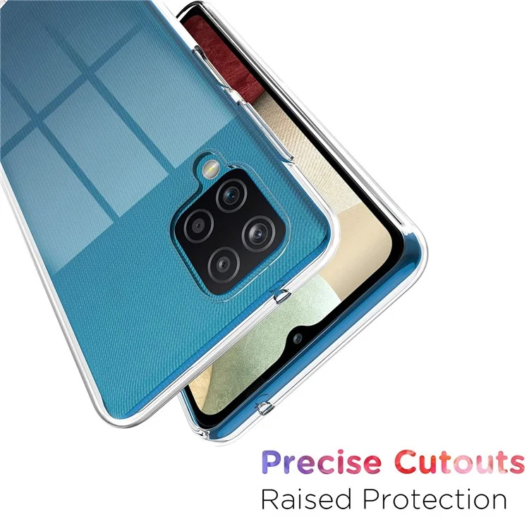 Anti-fingerprint Clear Soft TPU Phone Case Shell for Samsung Galaxy A12