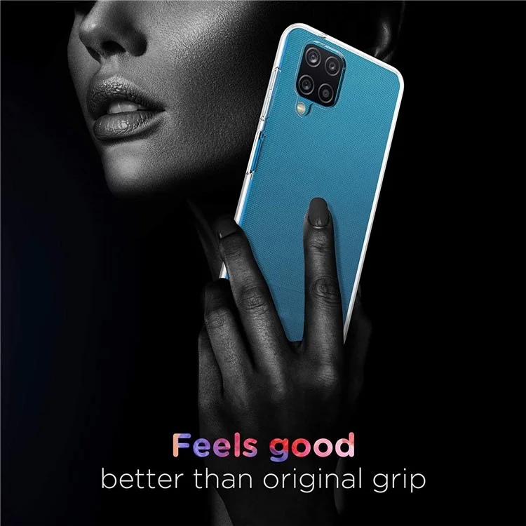 Anti-fingerprint Clear Soft TPU Phone Case Shell for Samsung Galaxy A12