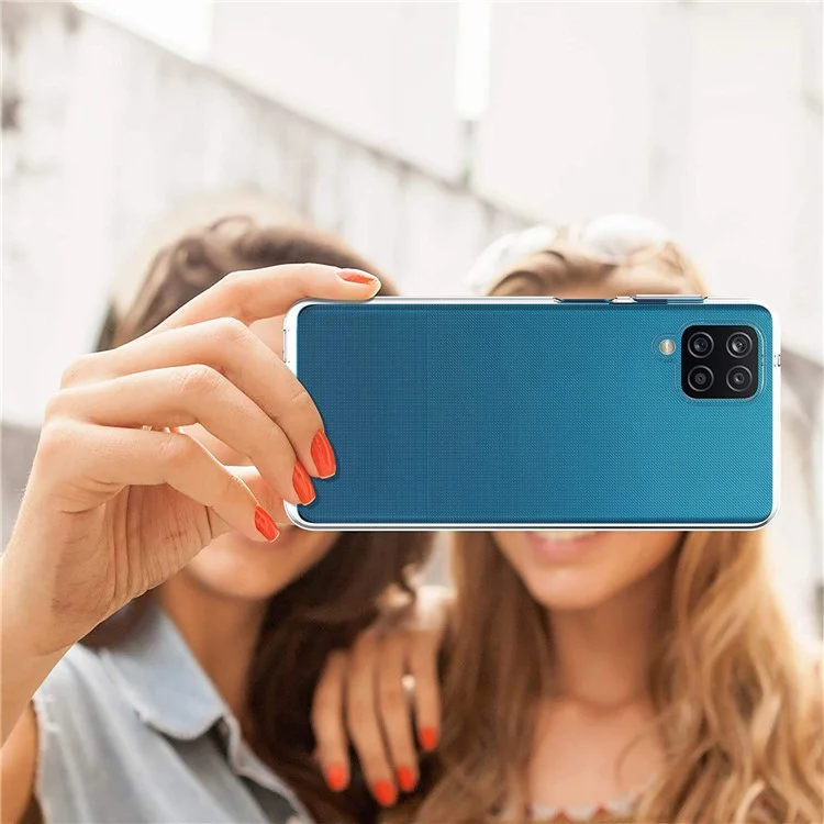 Anti-fingerprint Clear Soft TPU Phone Case Shell for Samsung Galaxy A12