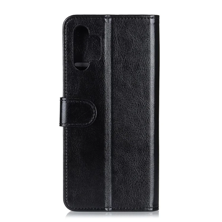 Crazy Horse Cuisine Téléphone Portefeuille Porte-monnaie Coquille De Protection Pour Samsung Galaxy A32 4G (Version De L'UE) - Noir