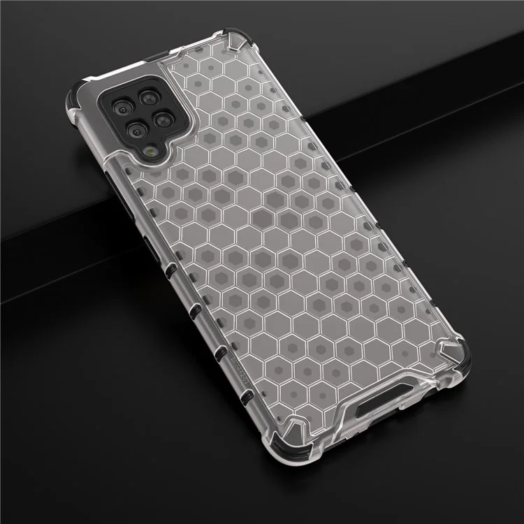 Honeycomb Pattern Shock-proof TPU + PC Combo Case for Samsung Galaxy A42 5G - Grey