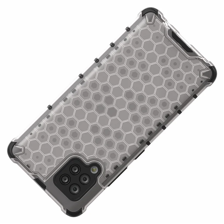Honeycomb Pattern Shock-proof TPU + PC Combo Case for Samsung Galaxy A42 5G - Grey