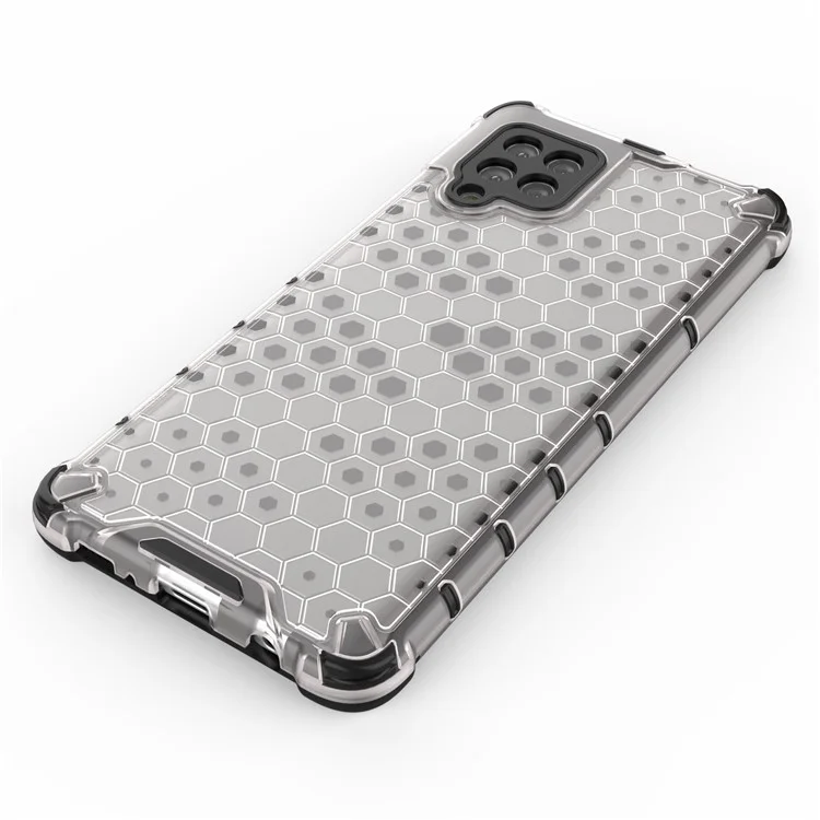 Honeycomb Pattern Shock-proof TPU + PC Combo Case for Samsung Galaxy A42 5G - Grey
