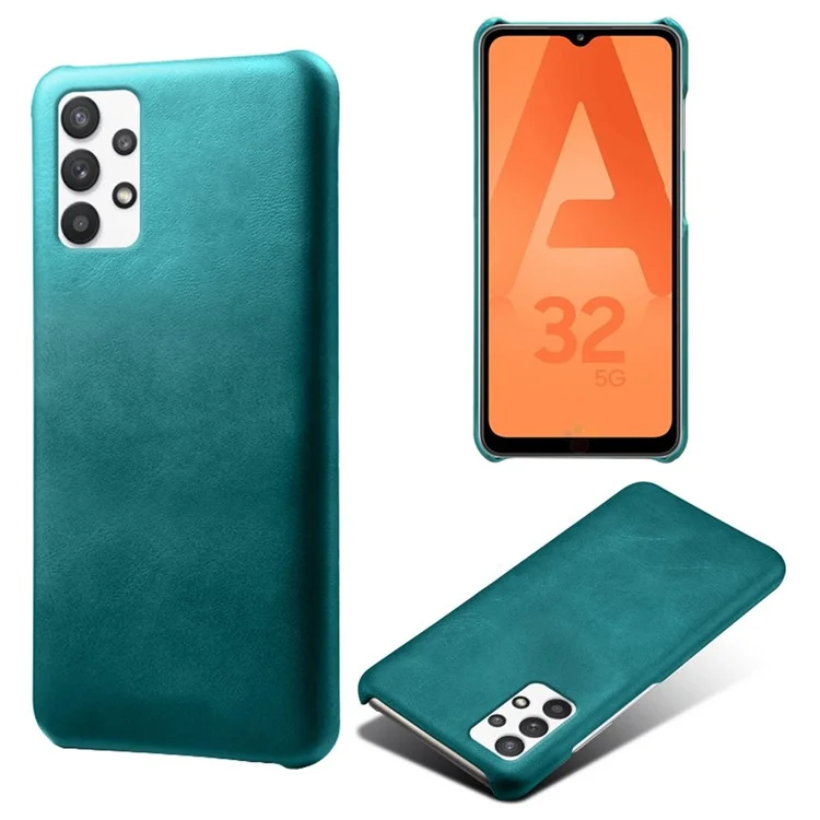 KSQ PU Leather Coated PC Phone Case for Samsung Galaxy A32 5G/M32 5G - Green