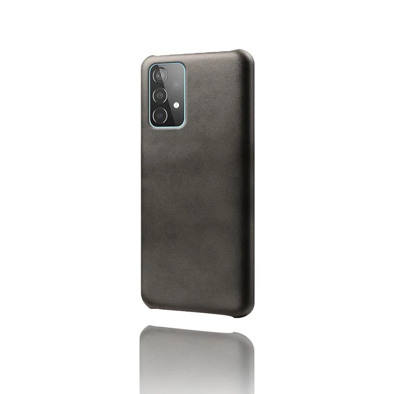 KSQ etui z tworzywa PC z powłoką z kory PU na telefon Samsung Galaxy A52 4G/5G / A52s 5G - Czarny
