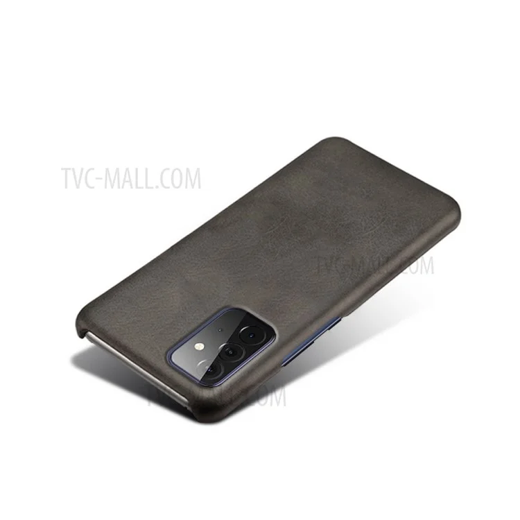 KSQ PU Leder beschichtetes PC-Telefongehäuse für Samsung Galaxy A72 5G / A72 4G - Schwarz