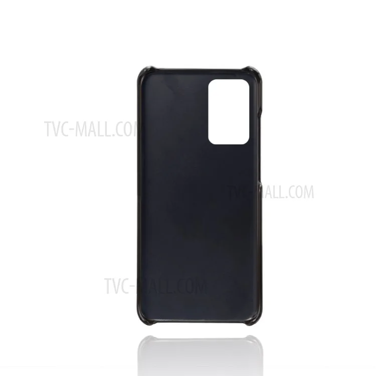 KSQ PU Leder beschichtetes PC-Telefongehäuse für Samsung Galaxy A72 5G / A72 4G - Schwarz