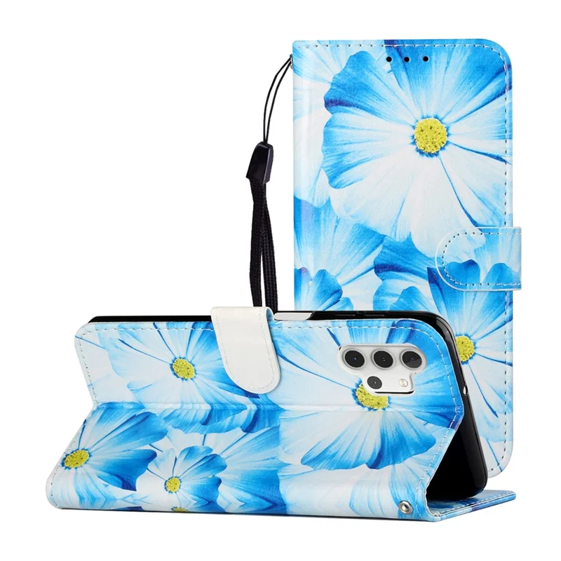 Pattern Printing Leather Protector Cover for Samsung Galaxy A32 5G/M32 5G - Orchid