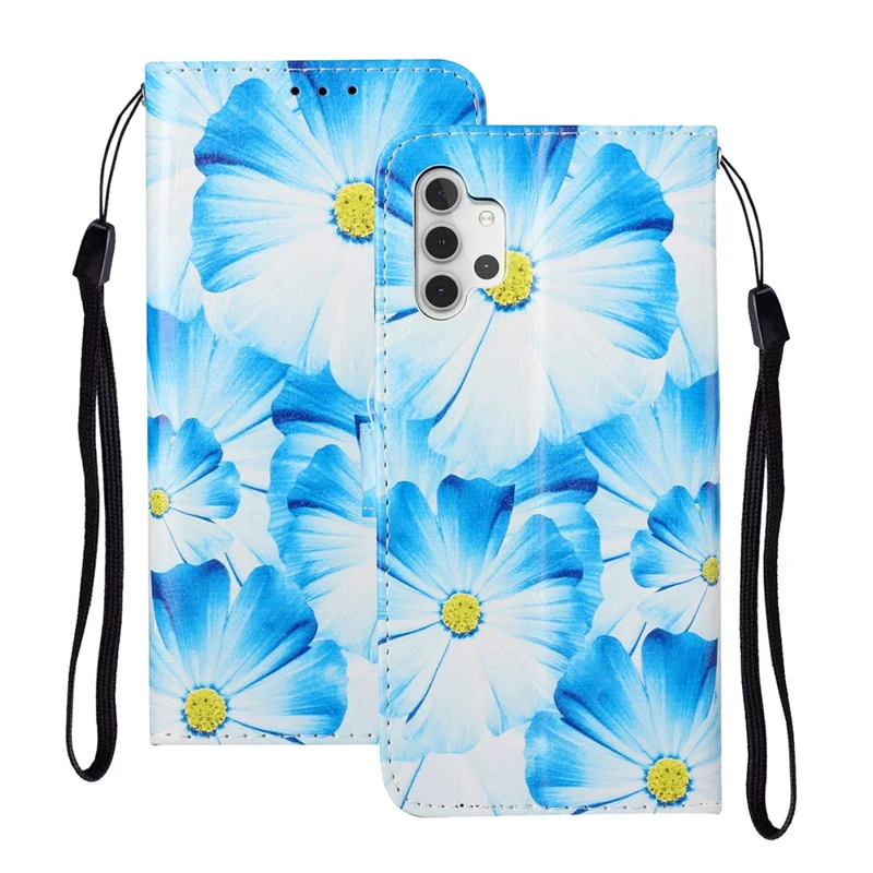 Pattern Printing Leather Protector Cover for Samsung Galaxy A32 5G/M32 5G - Orchid