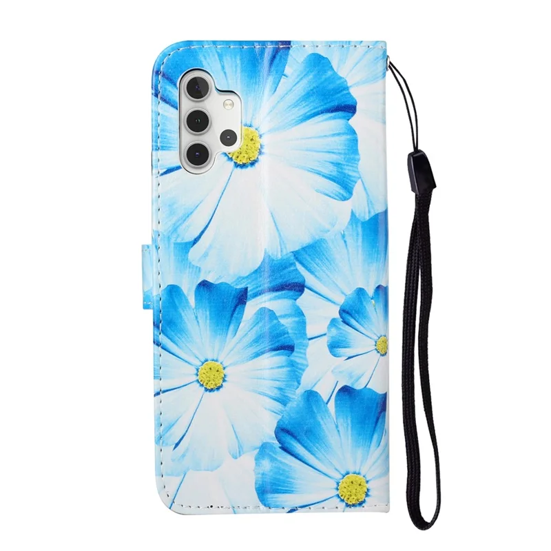 Pattern Printing Leather Protector Cover for Samsung Galaxy A32 5G/M32 5G - Orchid