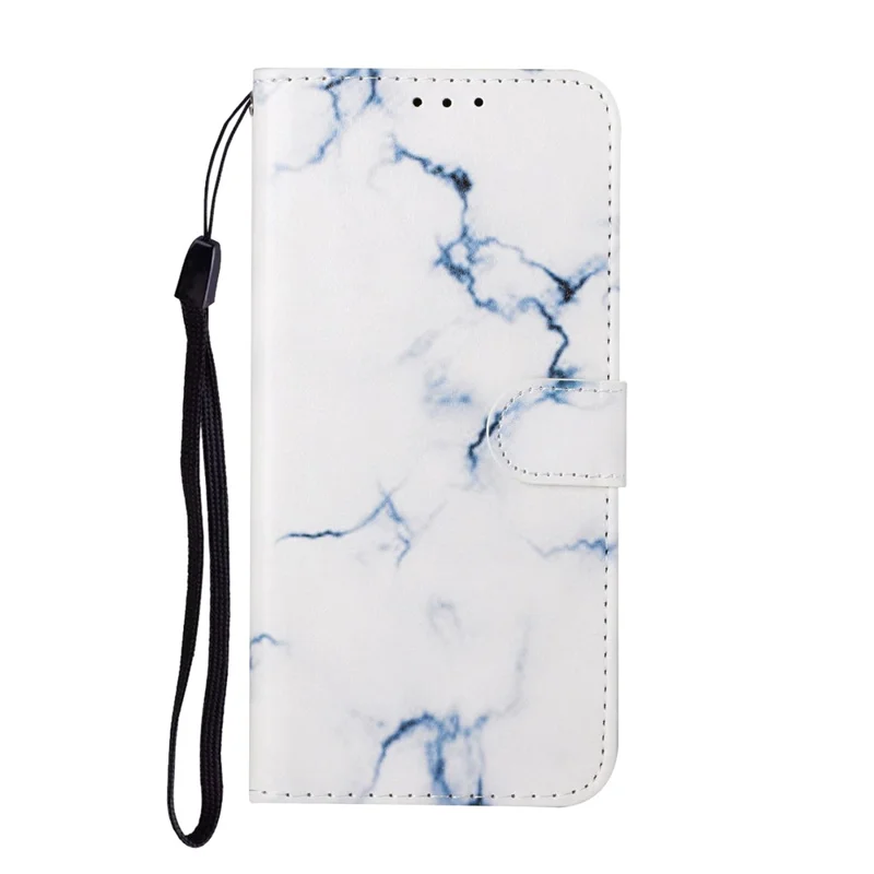 Pattern Printing Leather Protector Cover for Samsung Galaxy A12 - White
