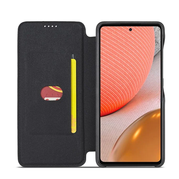 LC.IMEEKE Retro Style Protector Stand Leather Case with Card Holder for Samsung Galaxy A52 4G/5G / A52s 5G - Black