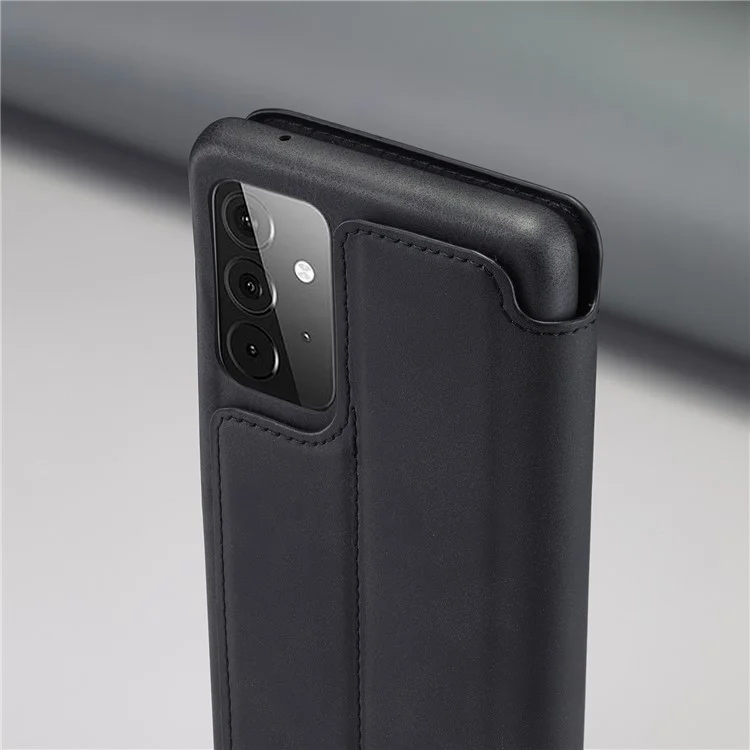 Lc. Étui en Cuir de Stand de Protecteur de Style Rétro Imeeke Avec Support de Carte Pour Samsung Galaxy A52 4g / 5G / A52s 5G - le Noir