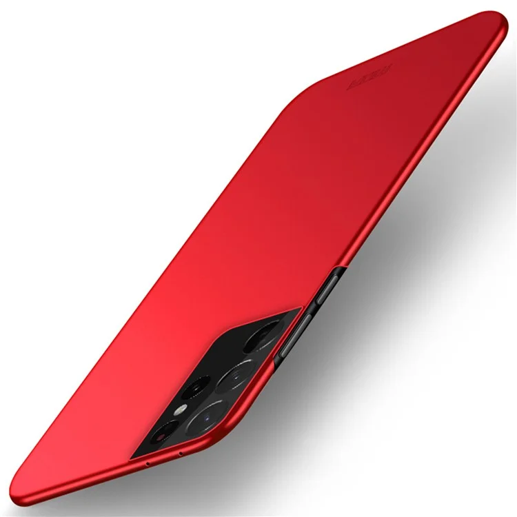 Mofi Shield Slim Frosted Hard PC Case Para Samsung Galaxy S21 Ultra 5G - Rojo