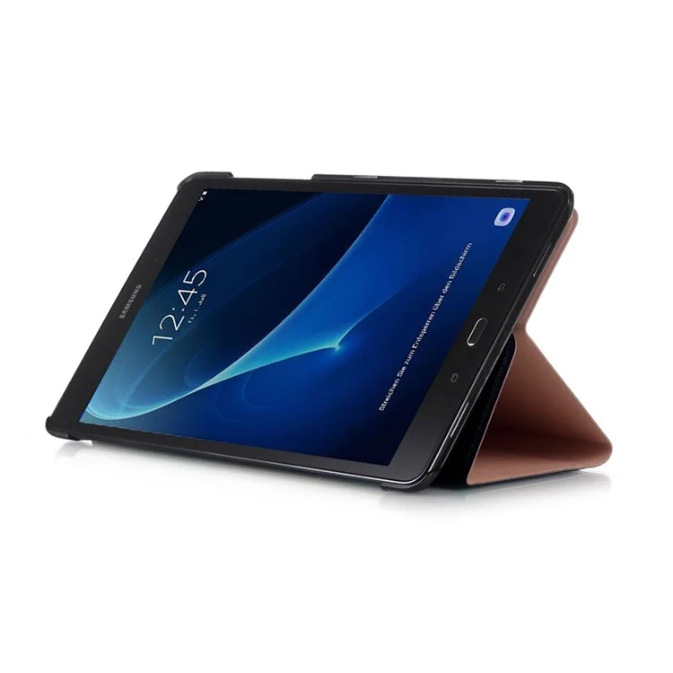Sand-like Texture Leather Stand Case for Samsung Galaxy Tab A 10.1 (2016) - Black