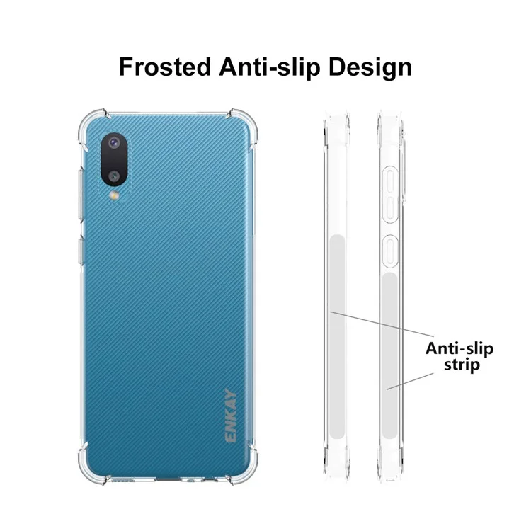 Enkay Hat Prince Enk-pc107 4 Углы Против Капли Подушки Безопасности Против Скольжения Clear Cover TPU Для Samsung Galaxy A02